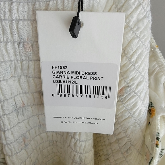 Faithfull the Brand Gianna Midi Dress in Carrie Floral size L NWT - Picture 11 of 11